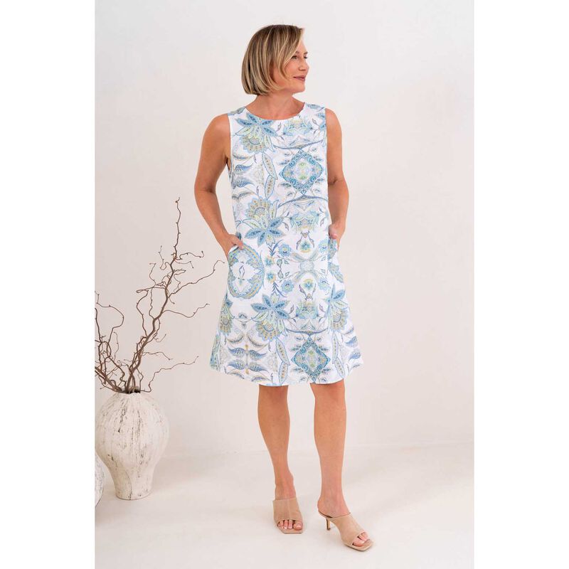 See Saw 100% Linen Sl Shift Dress image number 2
